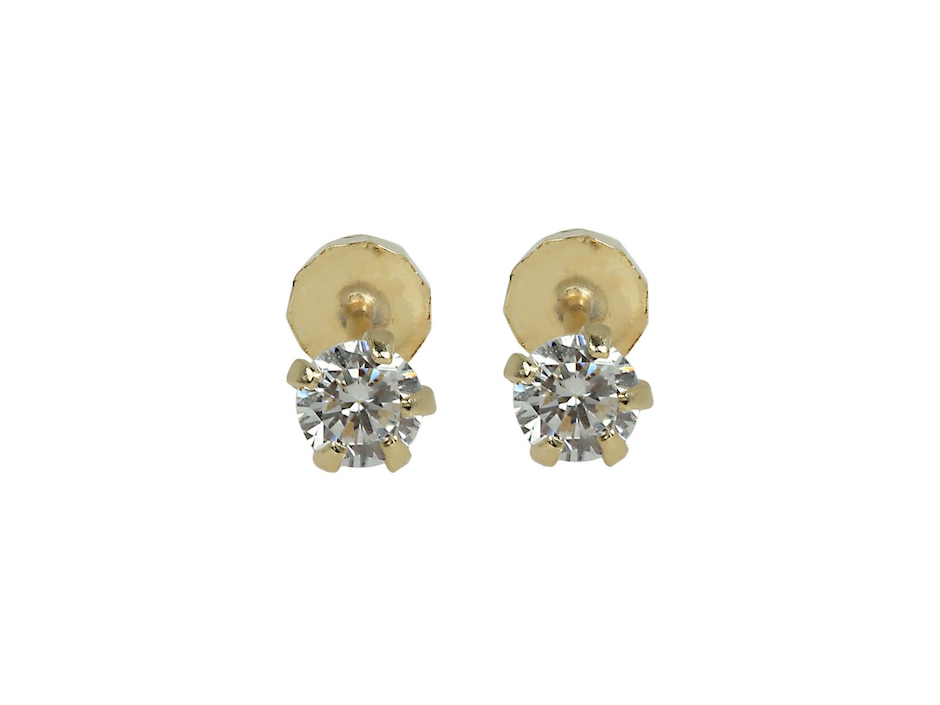 Broqueles de oro 14 K con acabado brillante
