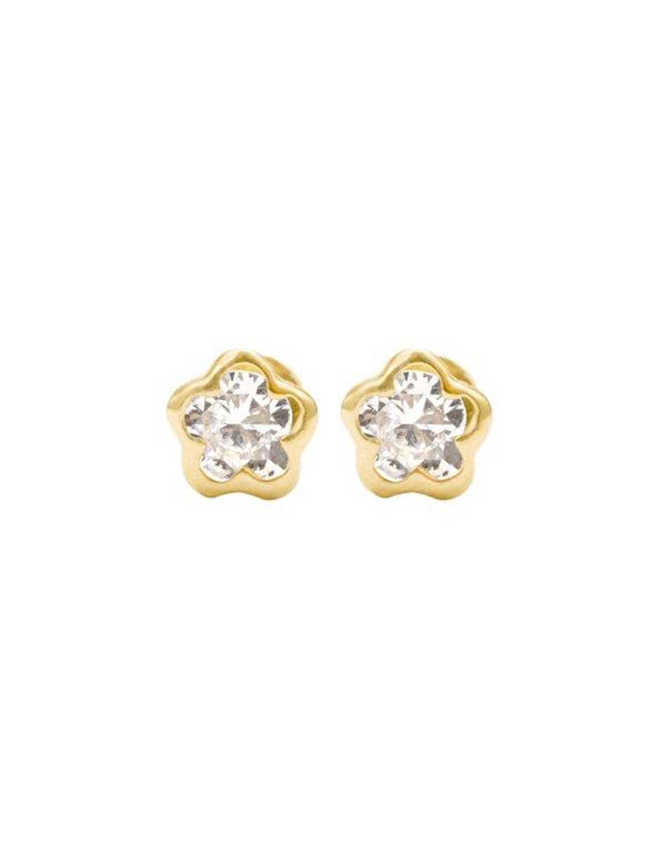 Broqueles de oro 14 K con acabado brillante Broqueles de oro 14 K con acabado brillante