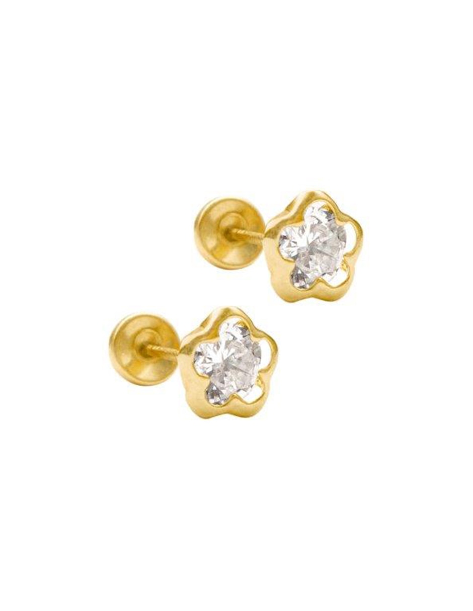Broqueles de oro 14 K con acabado brillante 2