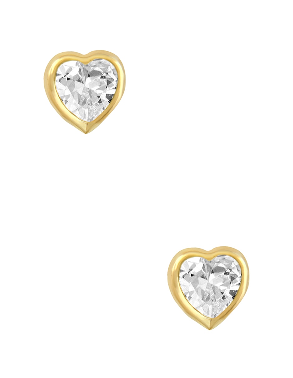 Broqueles de oro amarillo 14 K con acabado pulido
