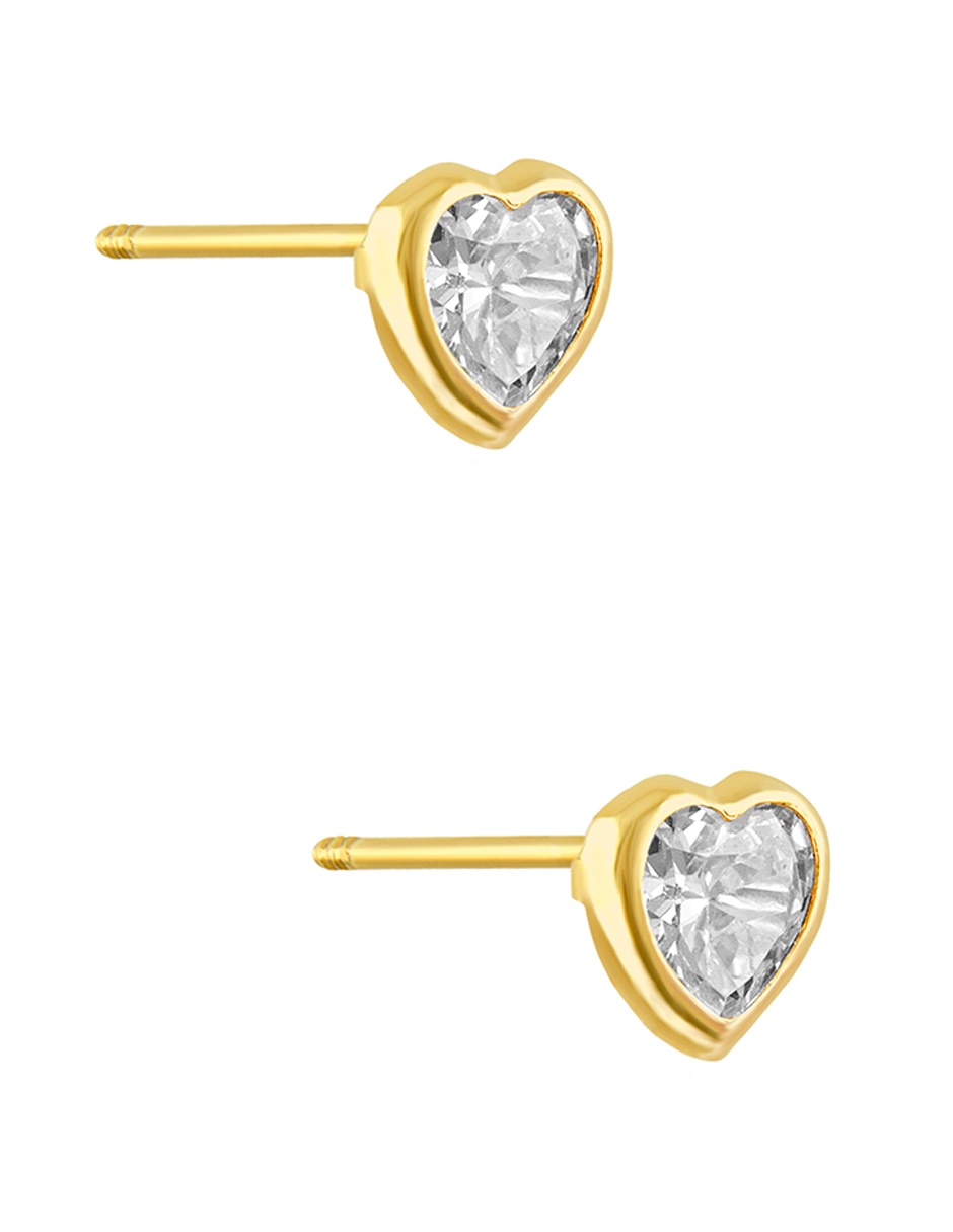 Broqueles de oro amarillo 14 K con acabado pulido 3