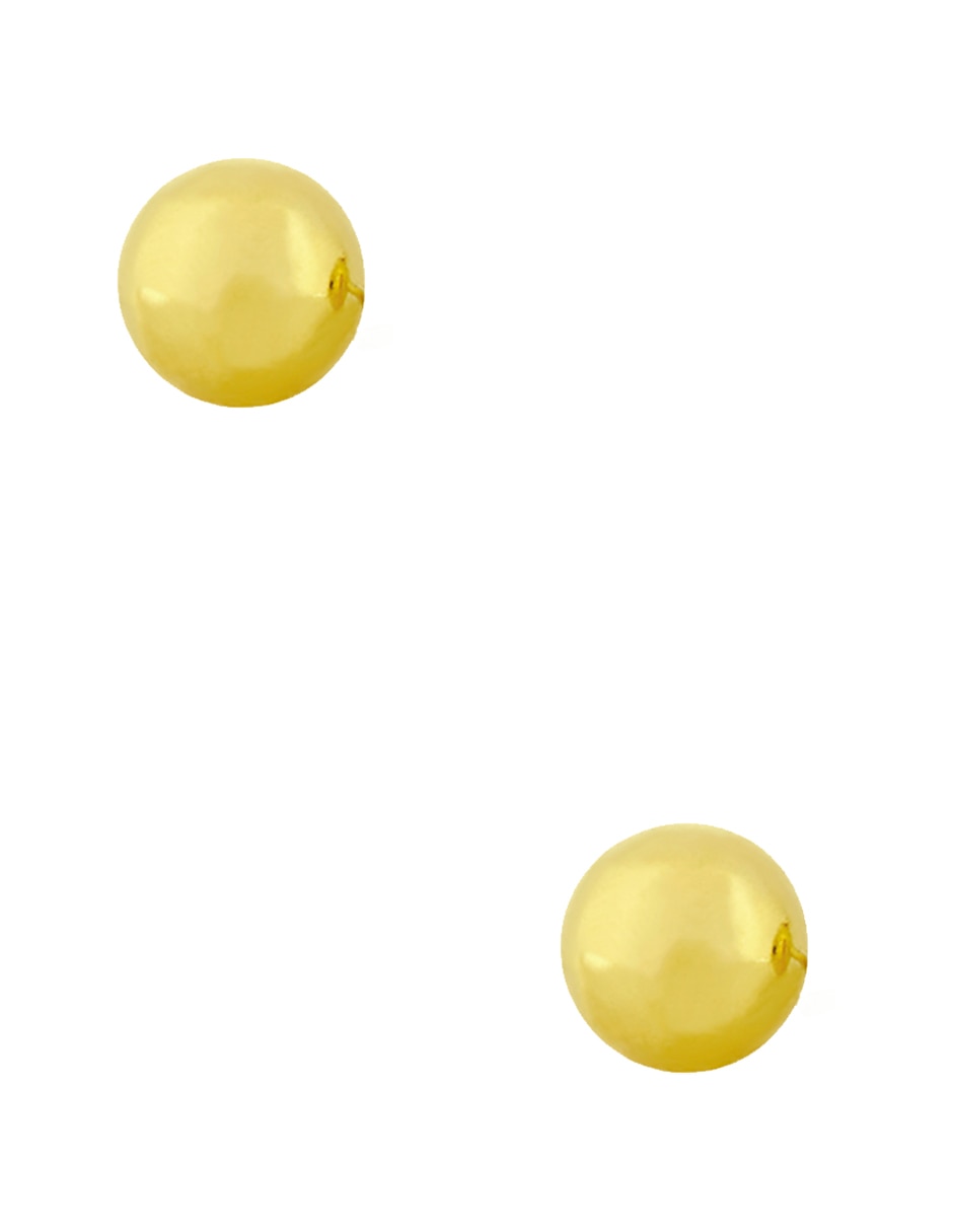 Broqueles de oro amarillo 14 K con acabado pulido
