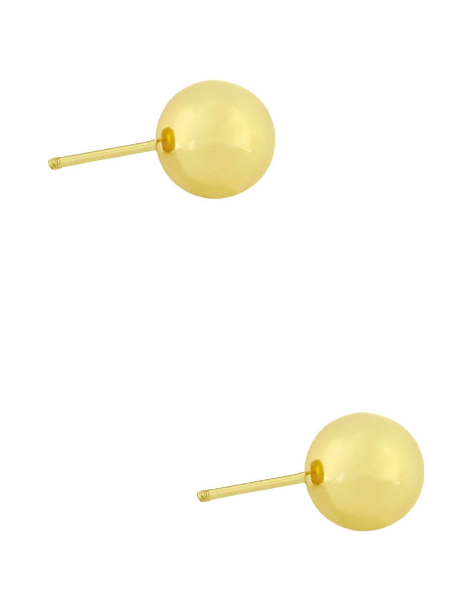 Broqueles de oro amarillo 14 K con acabado pulido 2