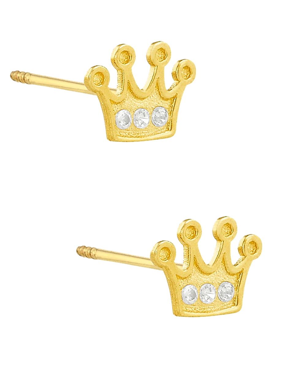 Broqueles Sabelli de oro amarillo 14 k con acabado brillante