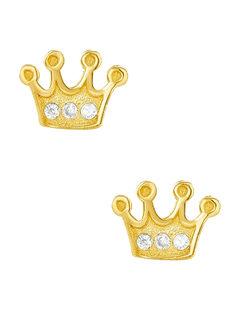 Broqueles Sabelli de oro amarillo 14 k con acabado brillante