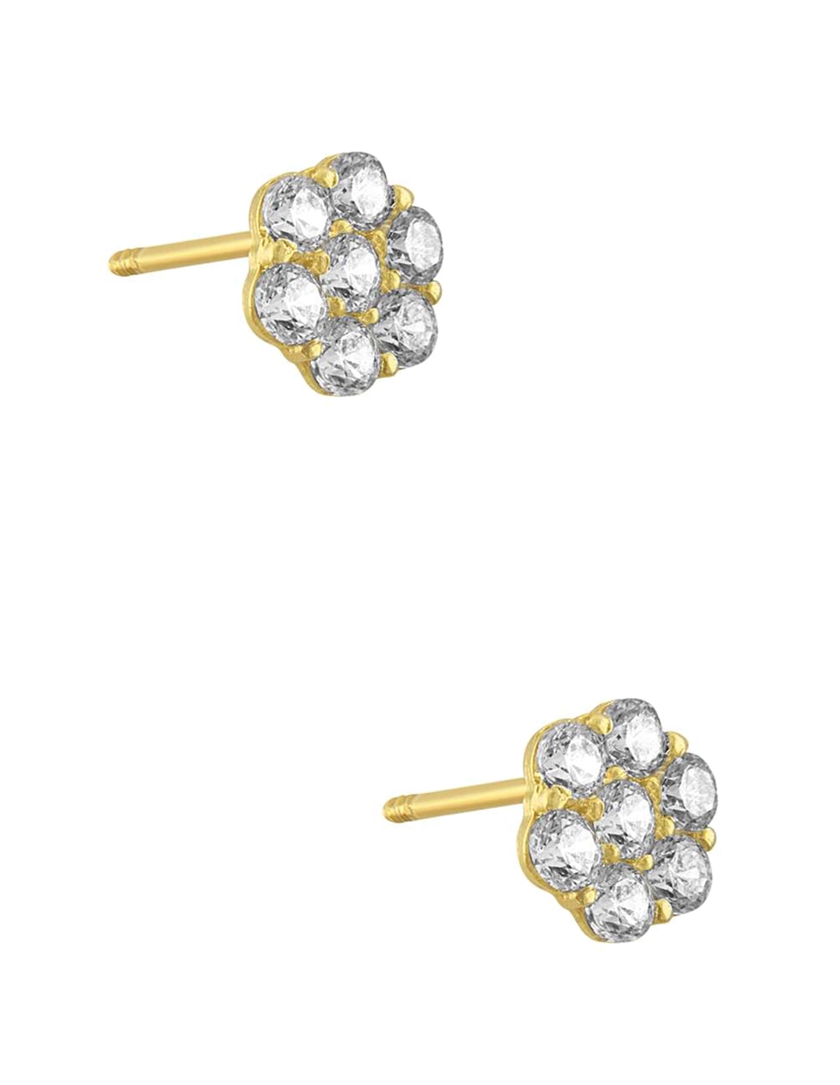 Broqueles de oro amarillo 14 K con acabado pulido 3