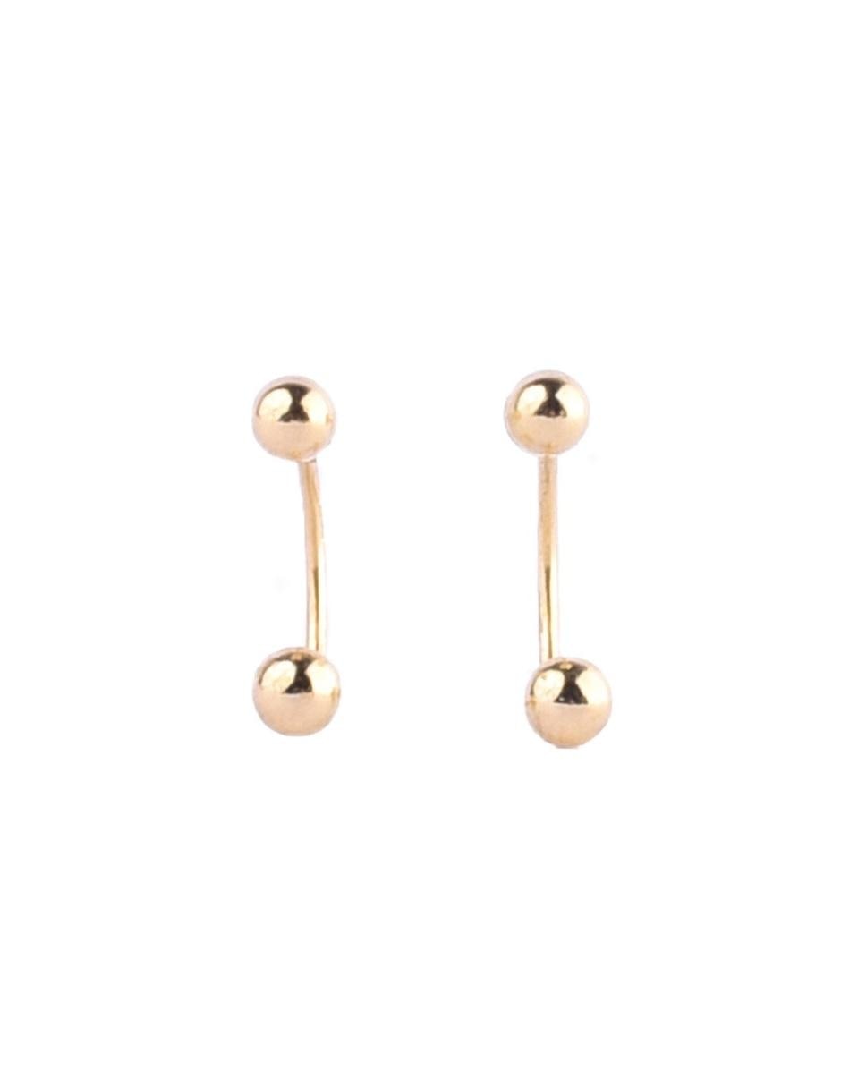 Aretes de oro con acabado brillante Aretes de oro con acabado brillante