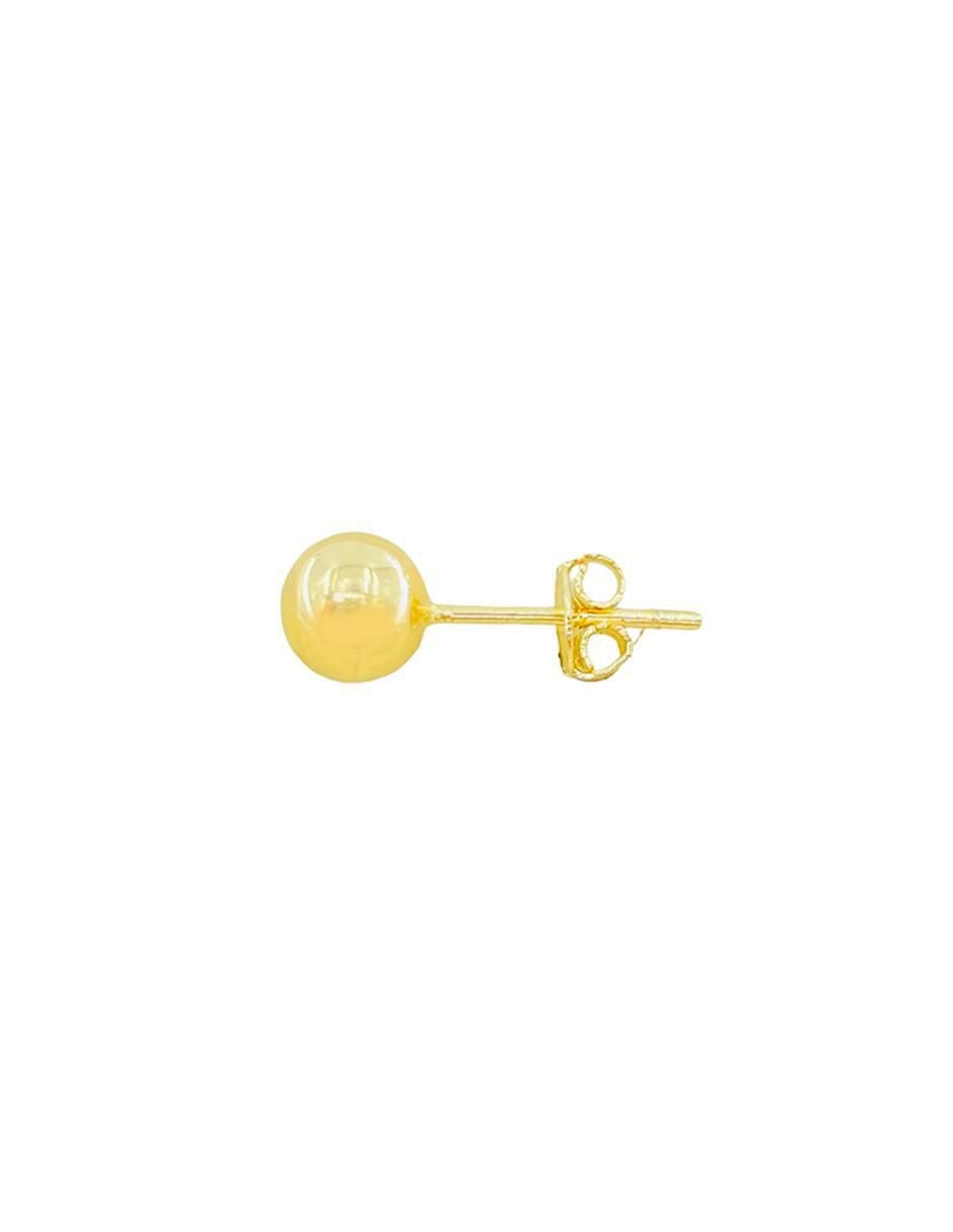 Broqueles de esfera de oro amarillo 10 K con acabado brillante 2