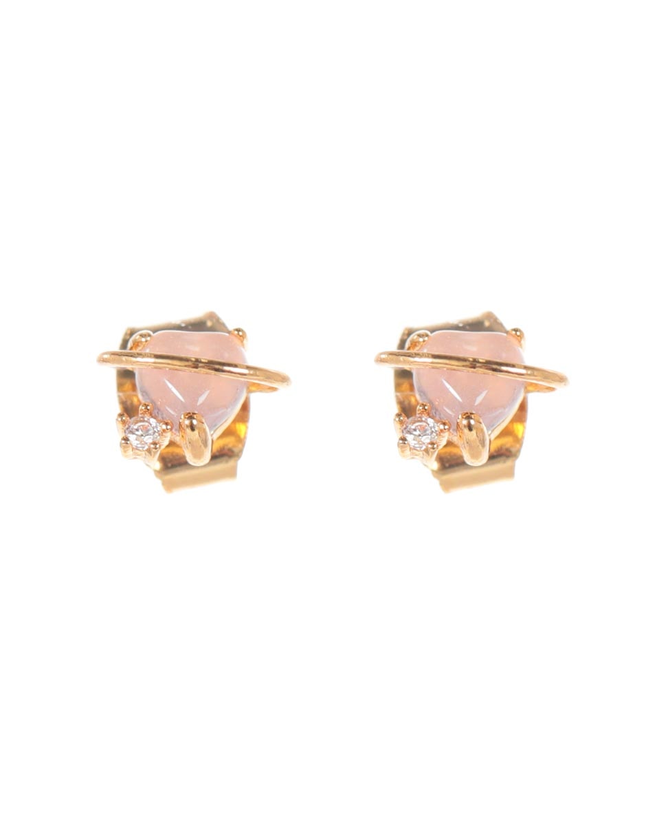 Broqueles de corazón con acabado brillante cristal