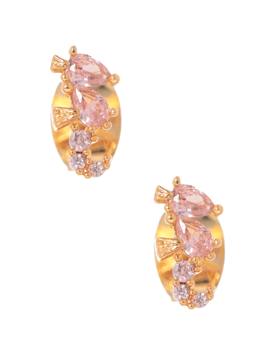 Broqueles con acabado pavé cristal