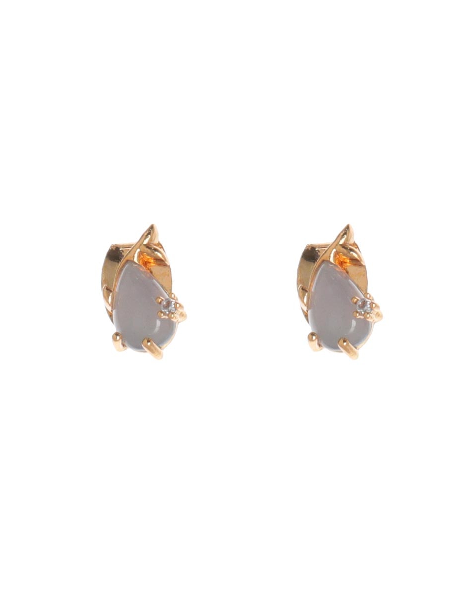 Broqueles de gota con acabado brillante cristal 1