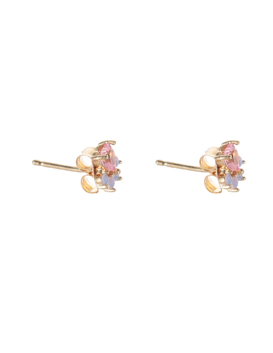 Aretes de corazón con acabado brillante 2
