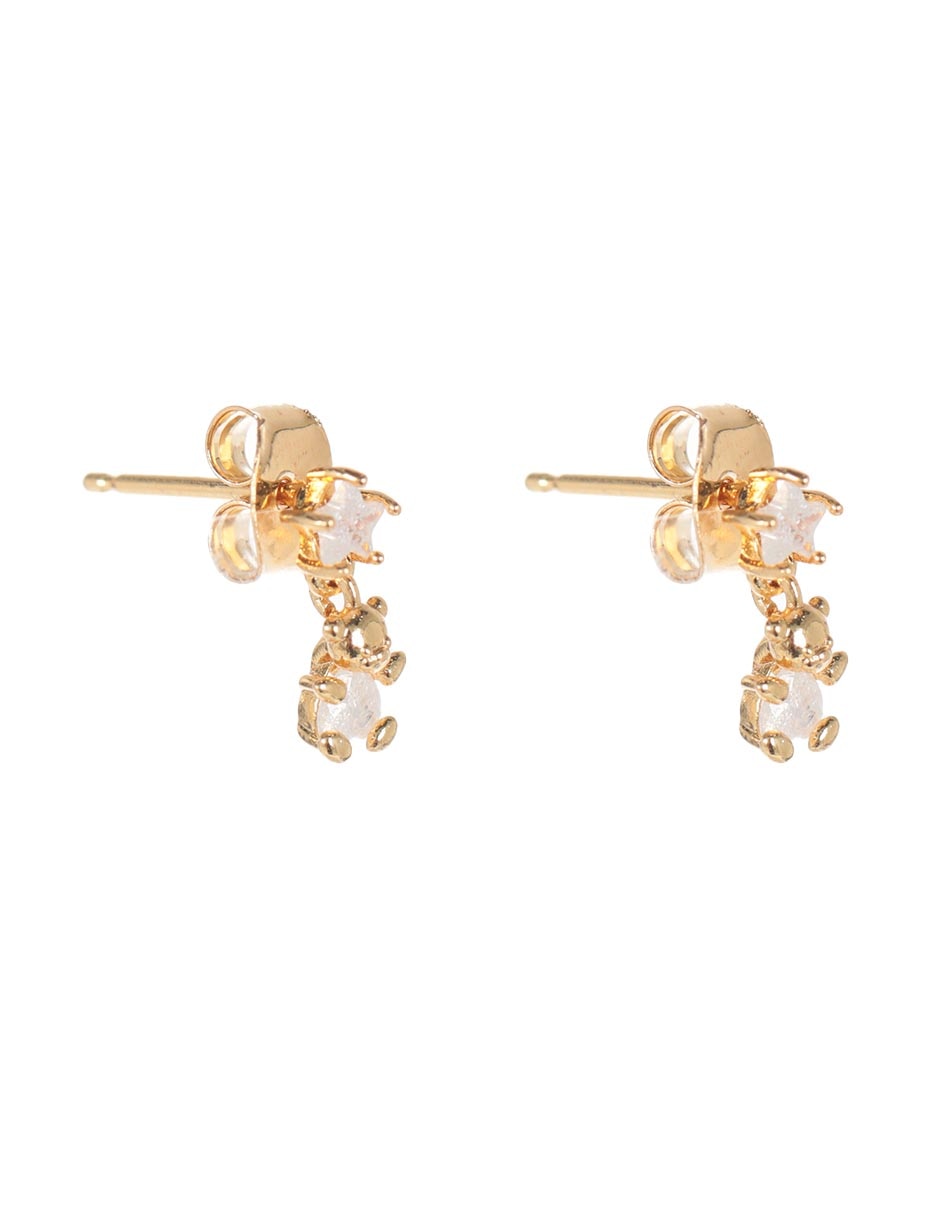 Aretes de oso con acabado brillante 2