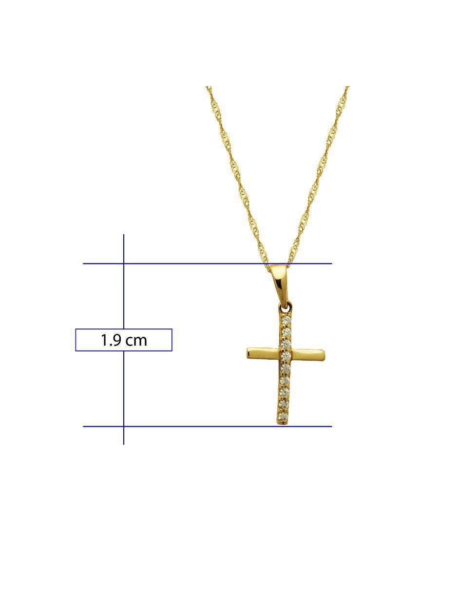 Medalla y cadena cruz de oro 10 K 4