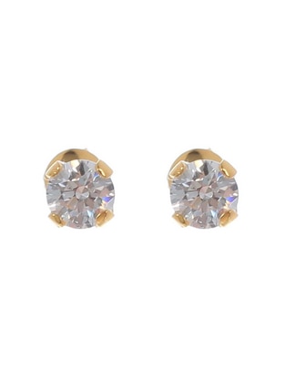 Broqueles redondos de oro amarillo 14 K con acabado brillante Broqueles redondos de oro amarillo 14 K con acabado brillante