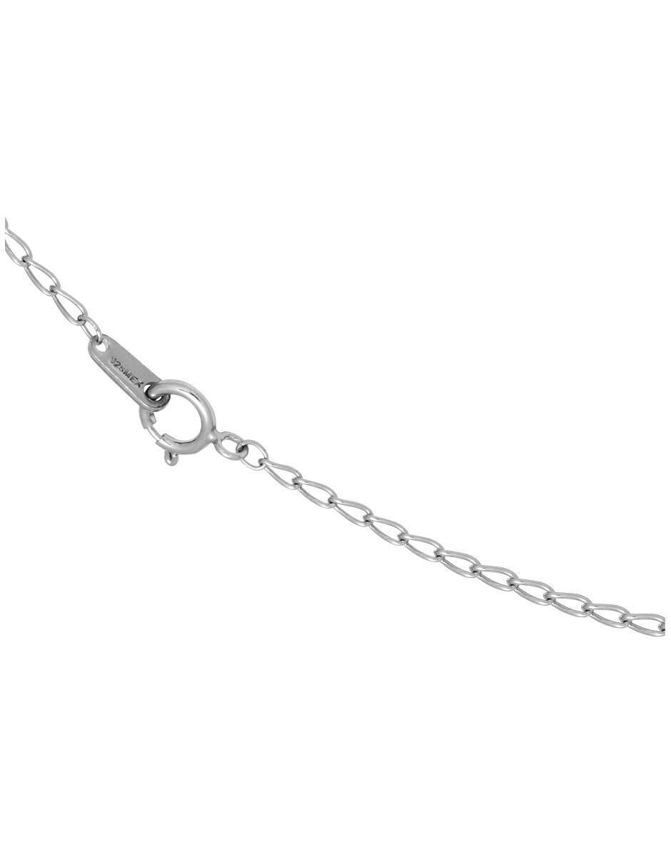 Medalla y cadena letra e de plata P 925 3