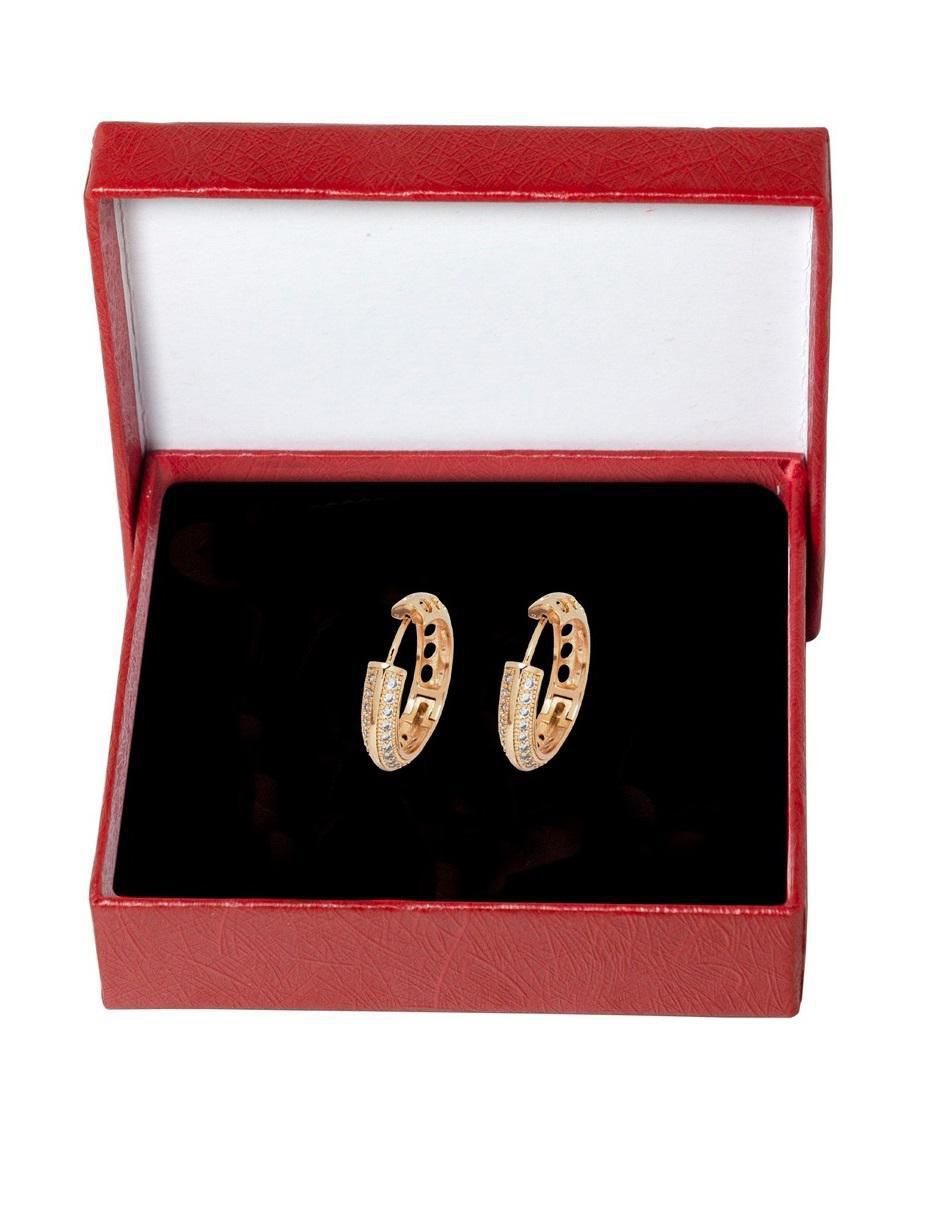 Aretes redondos con acabado chapa de oro 2