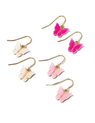 Set de aretes con acabado liso 1