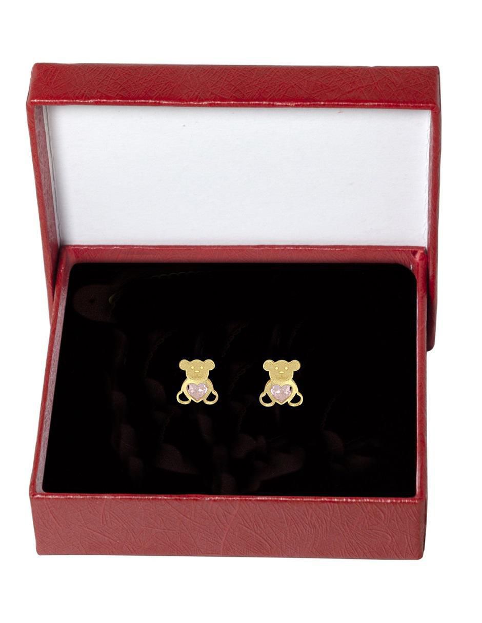 Broqueles de oso de oro con acabado brillante 4