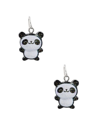 Aretes de panda Claire´S con acabado brillante