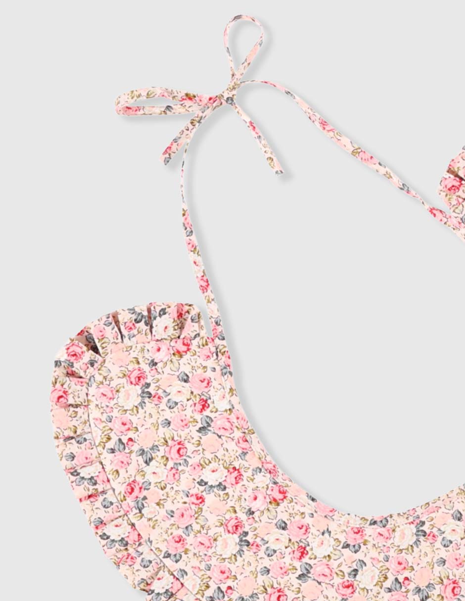 Babero estampado floral de algodón 2
