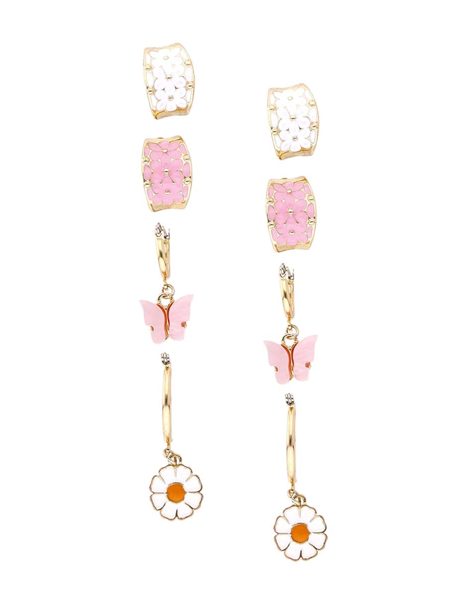Set de aretes That'S It con acabado brillante