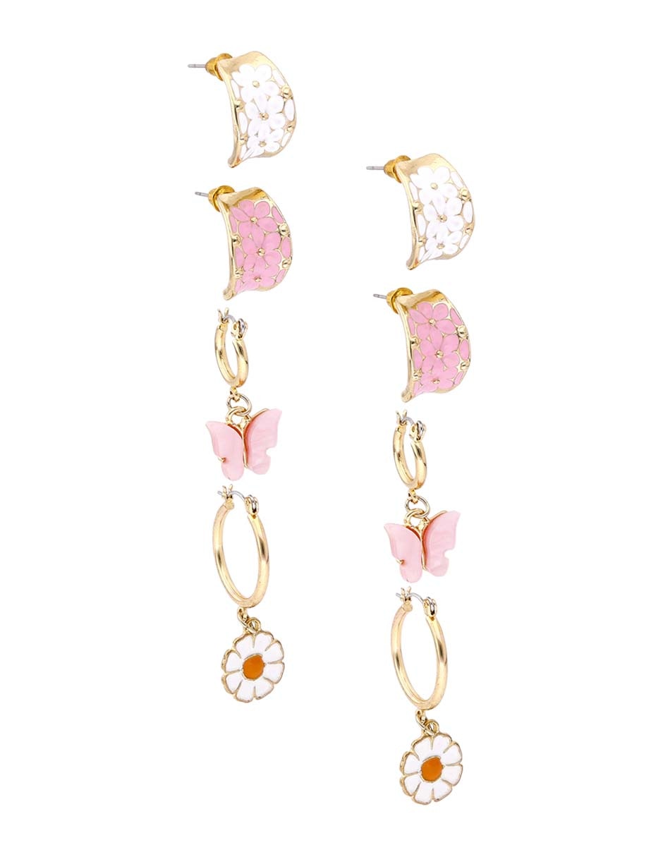 Set de aretes That'S It con acabado brillante
