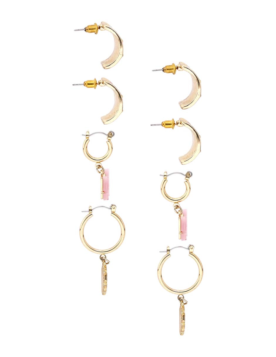 Set de aretes That'S It con acabado brillante
