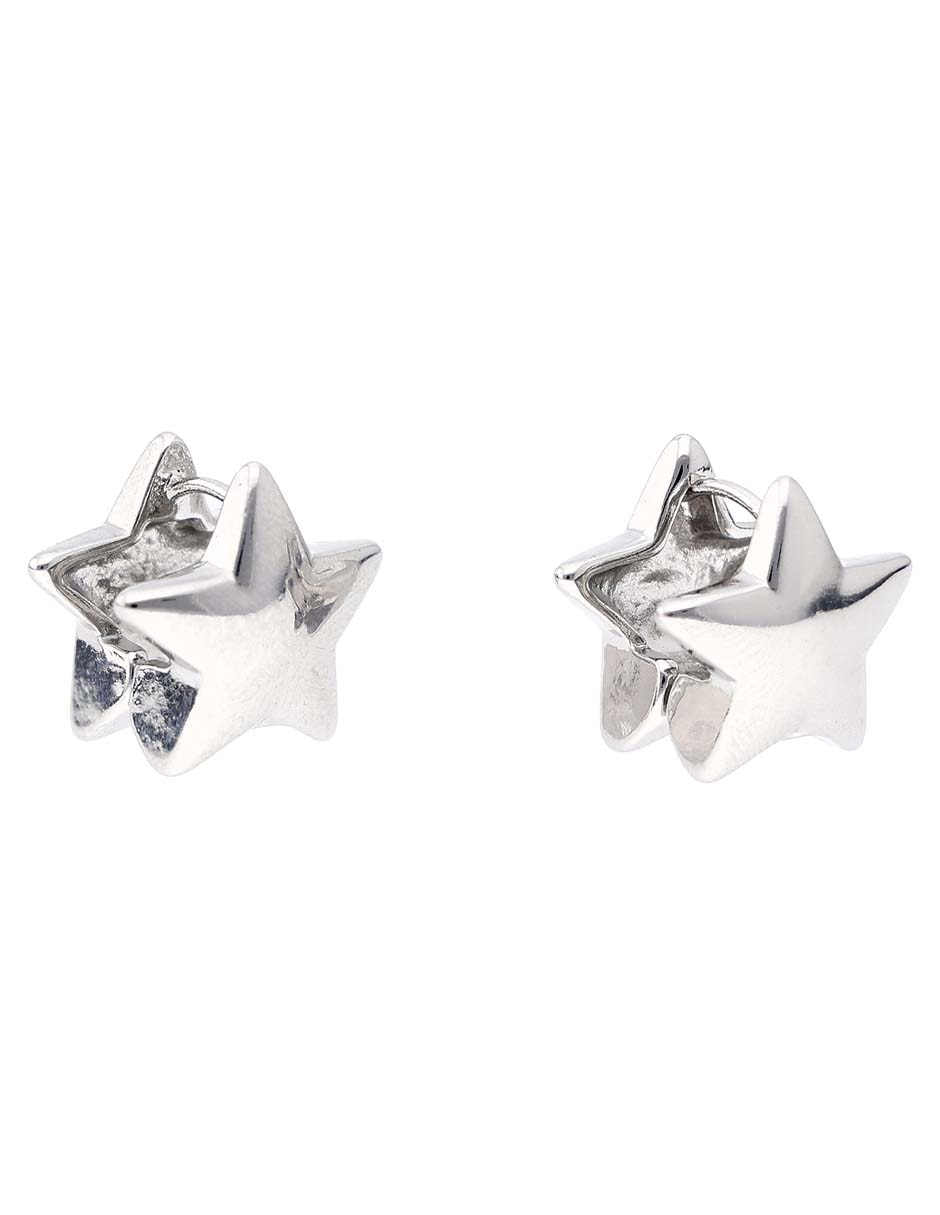 Aretes cortos de estrella con acabado pulido 4