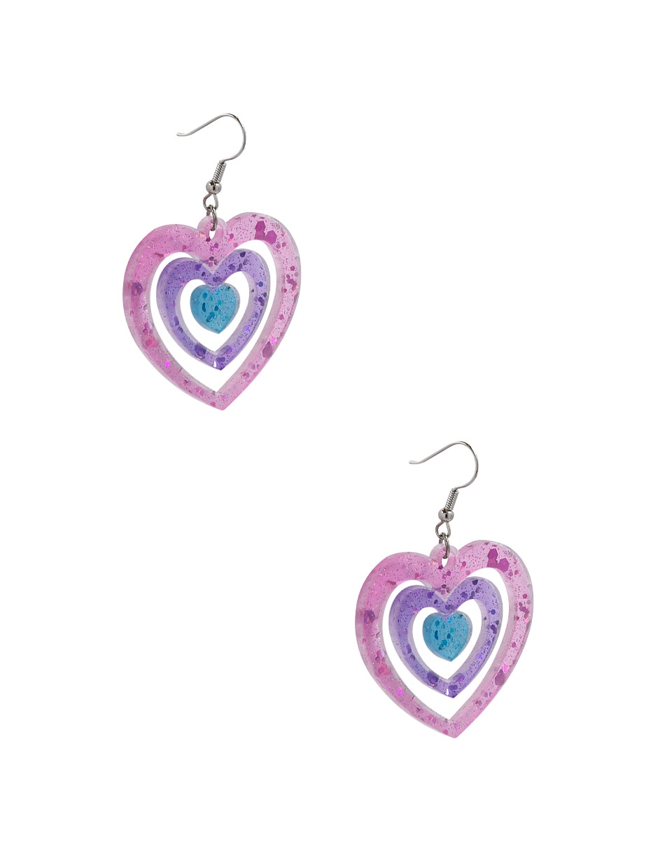 Aretes de corazón Claire´S con acabado brillante