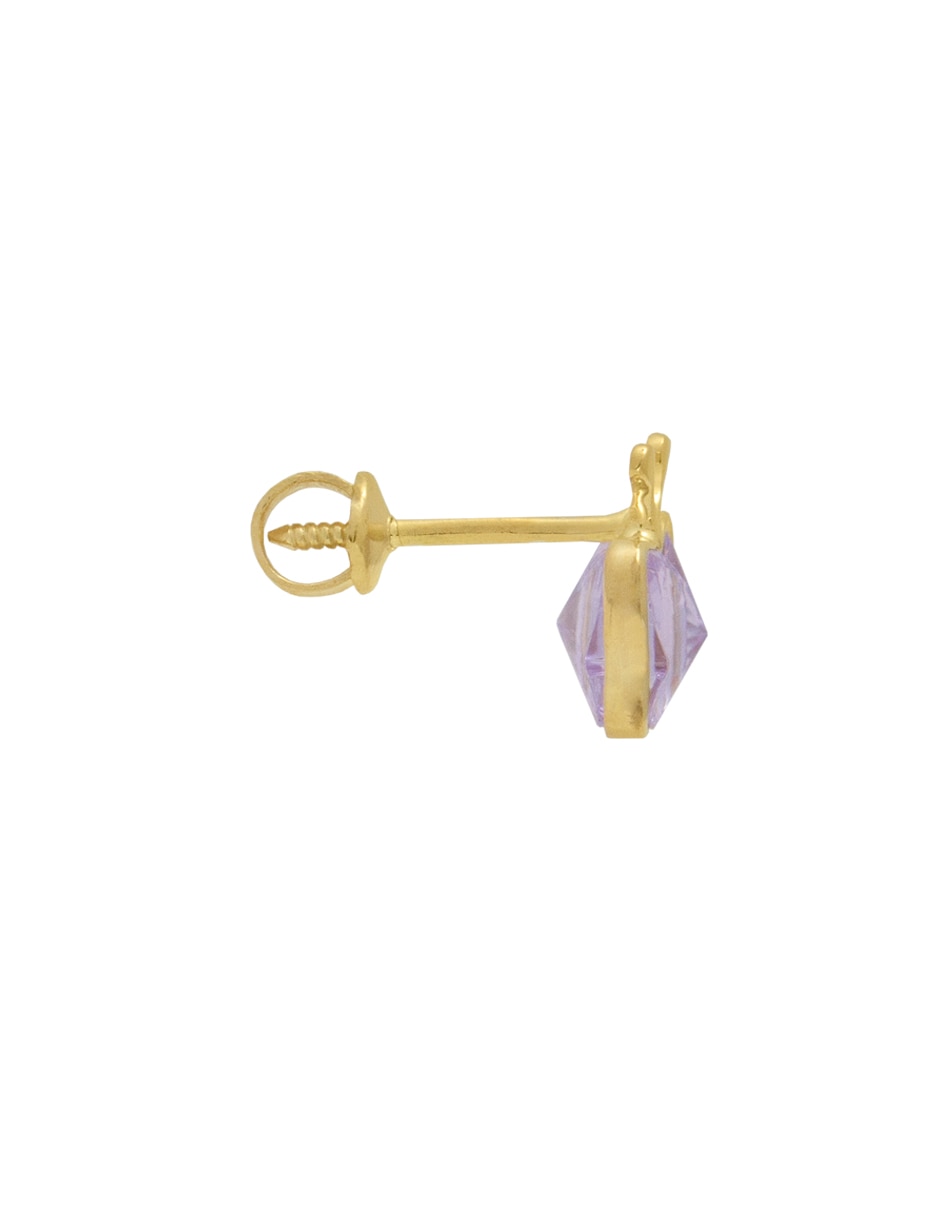 Broqueles de mariposa de oro amarillo 14 K con acabado pulido 3