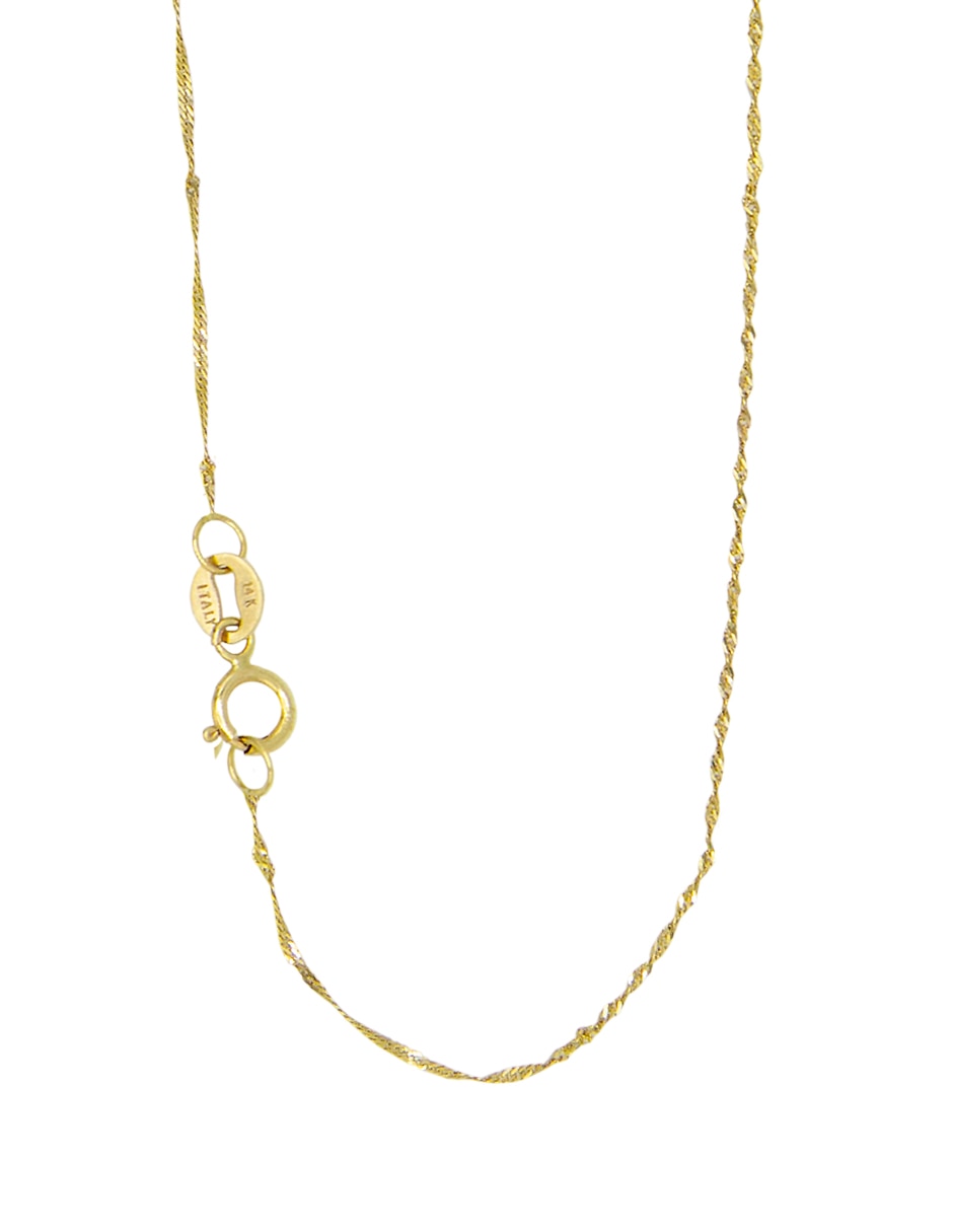 Cadena roca de oro amarillo 14 k