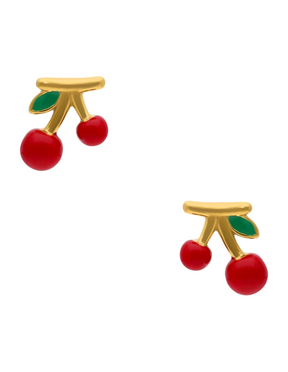 Broqueles de cereza Nuvi con acabado brillante