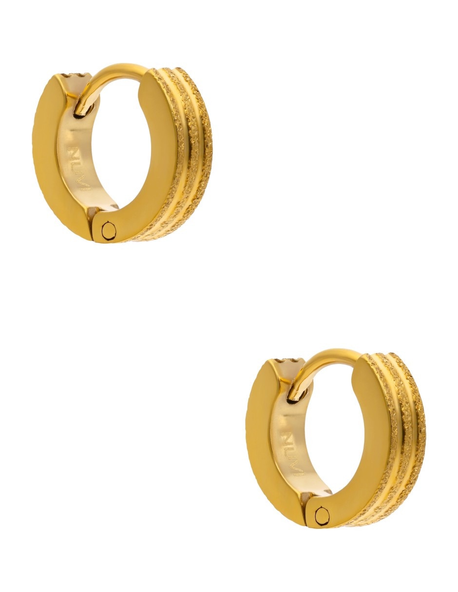Aretes de círculo con acabado brillante 2