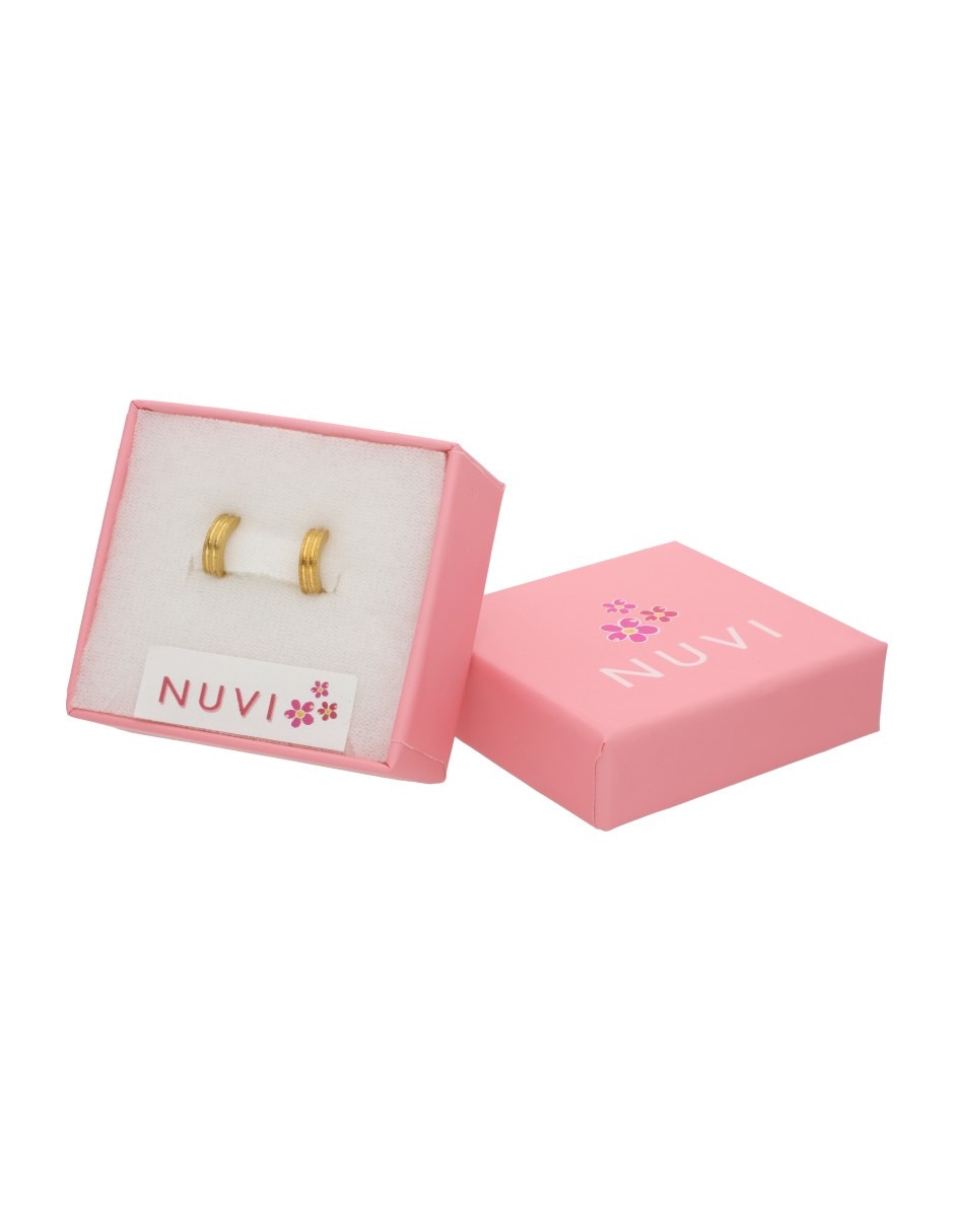 Aretes de círculo con acabado brillante 4