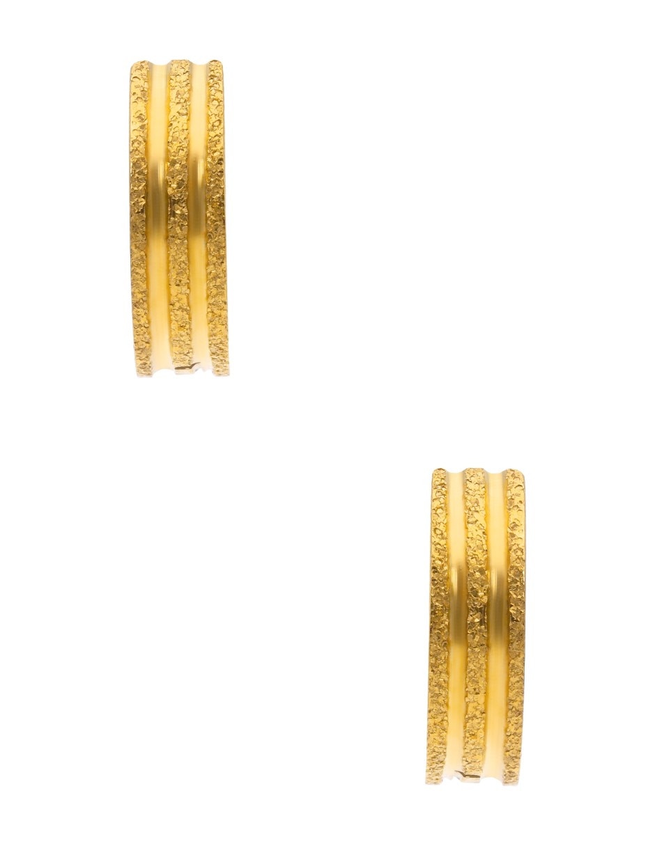 Aretes de círculo con acabado brillante 1