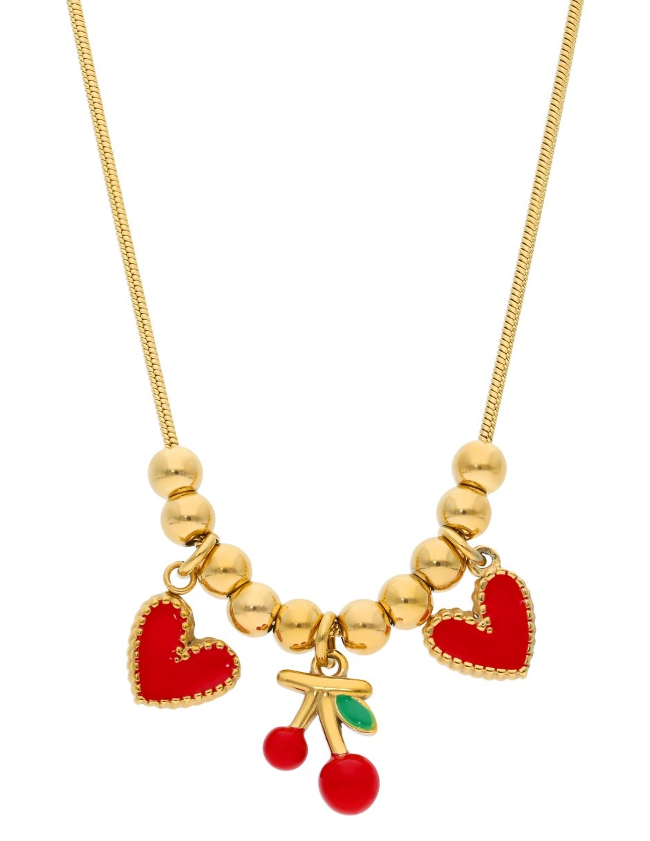 Collar con dije de cereza