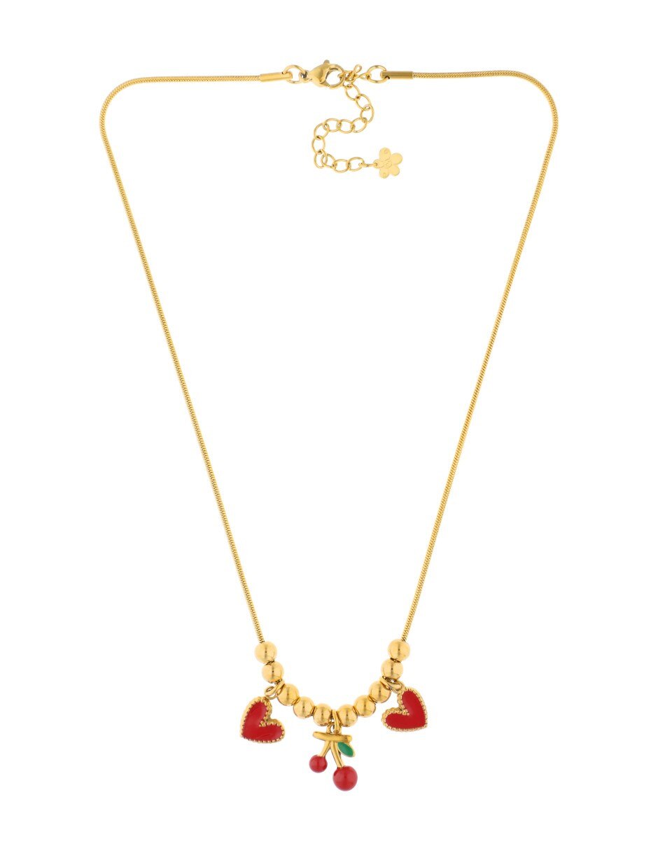 Collar con dije cereza 2