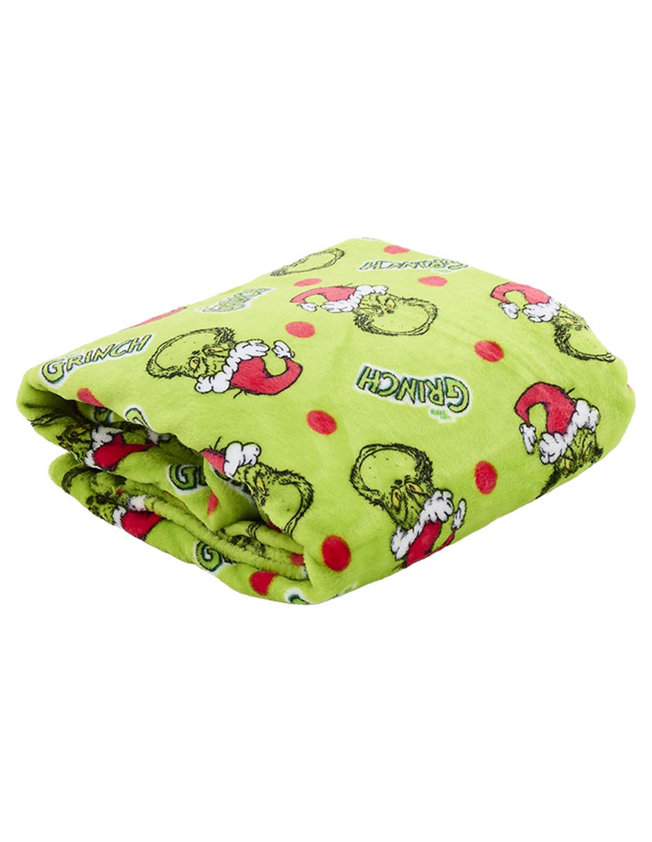 Cobija de tejido suave Grinch para niña 8
