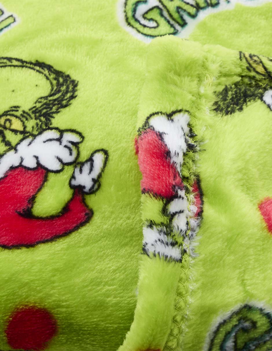 Cobija de tejido suave Grinch para niña 10