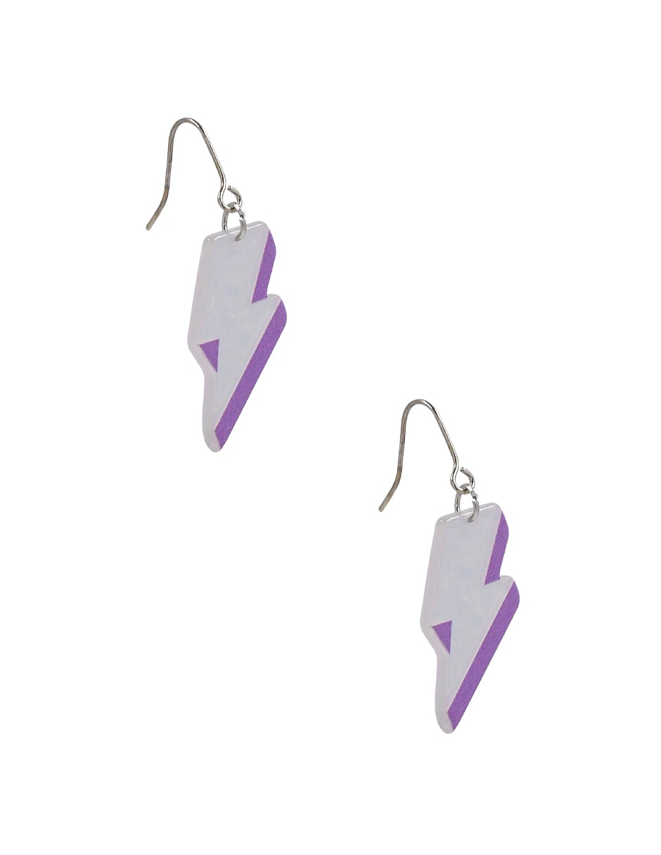 Aretes de rayo con acabado brillante 2