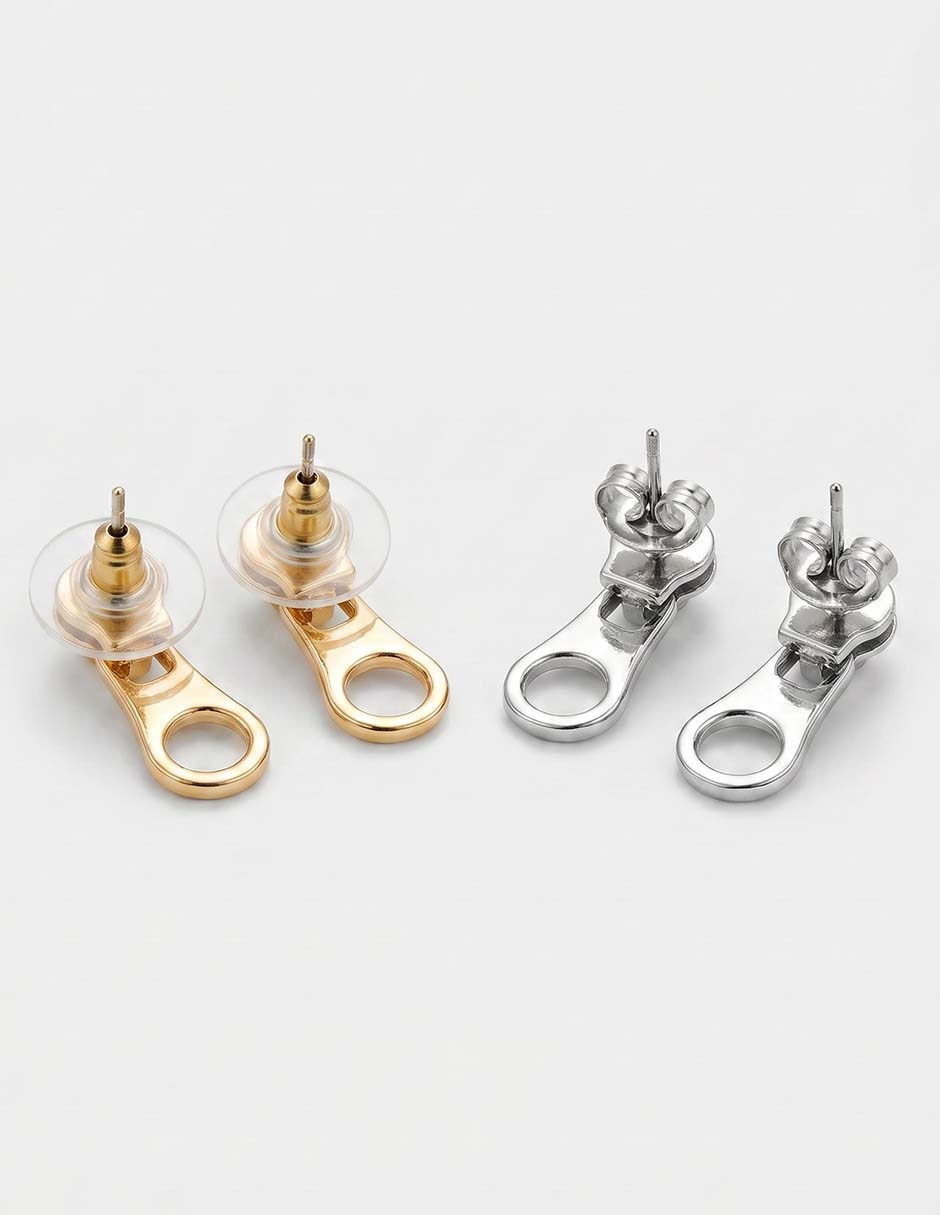 Set de aretes con acabado brillante 3