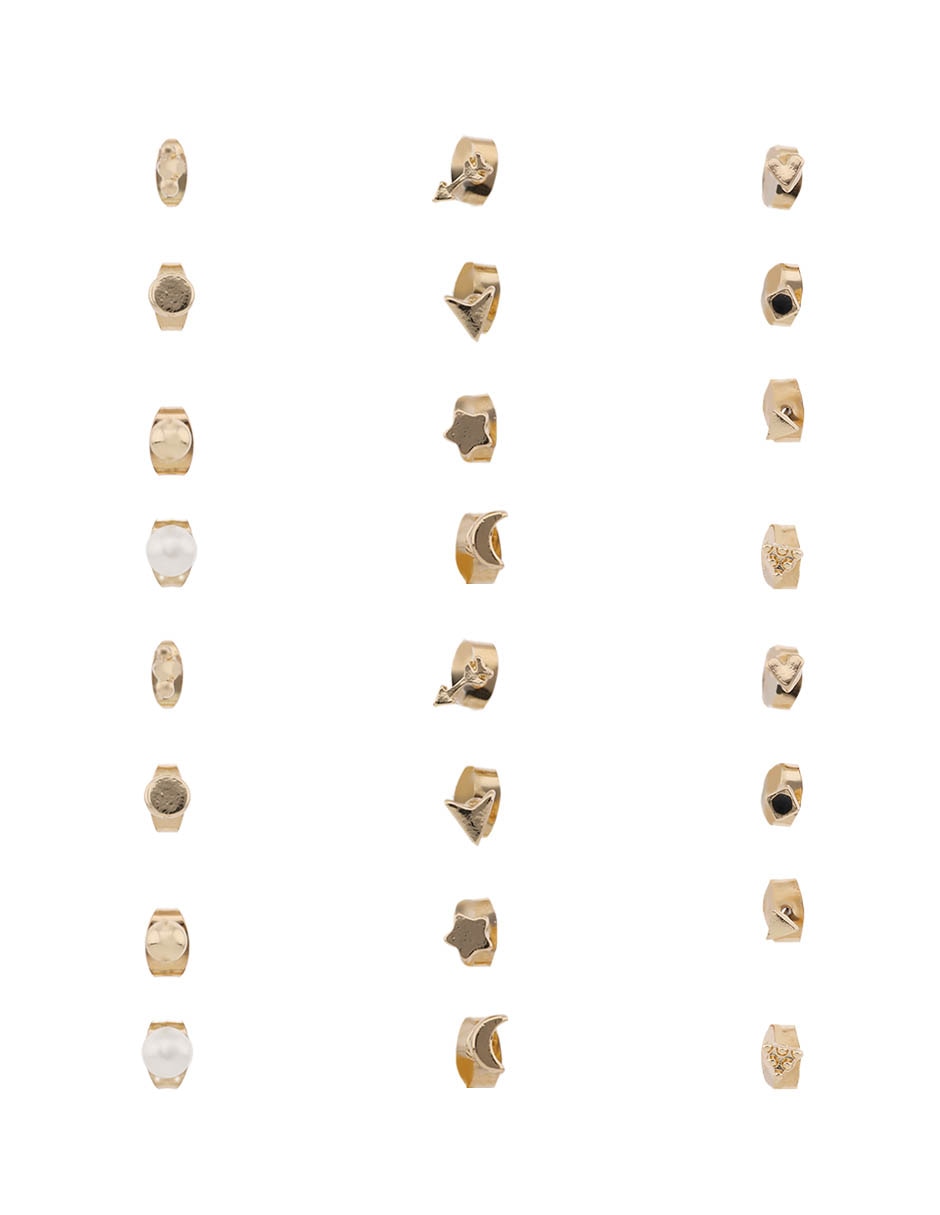 Set de aretes That's It con acabado brillante