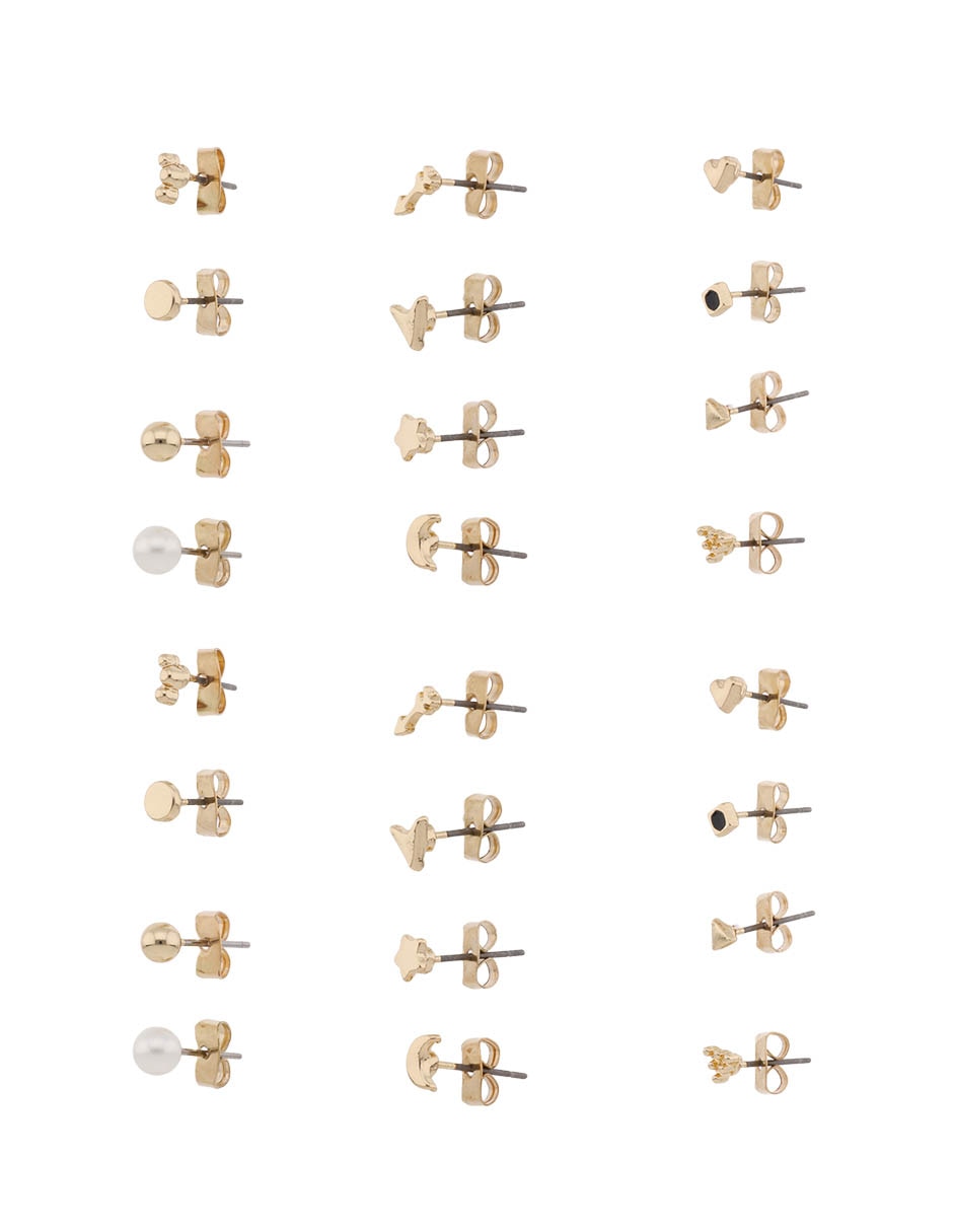 Set de aretes That's It con acabado brillante