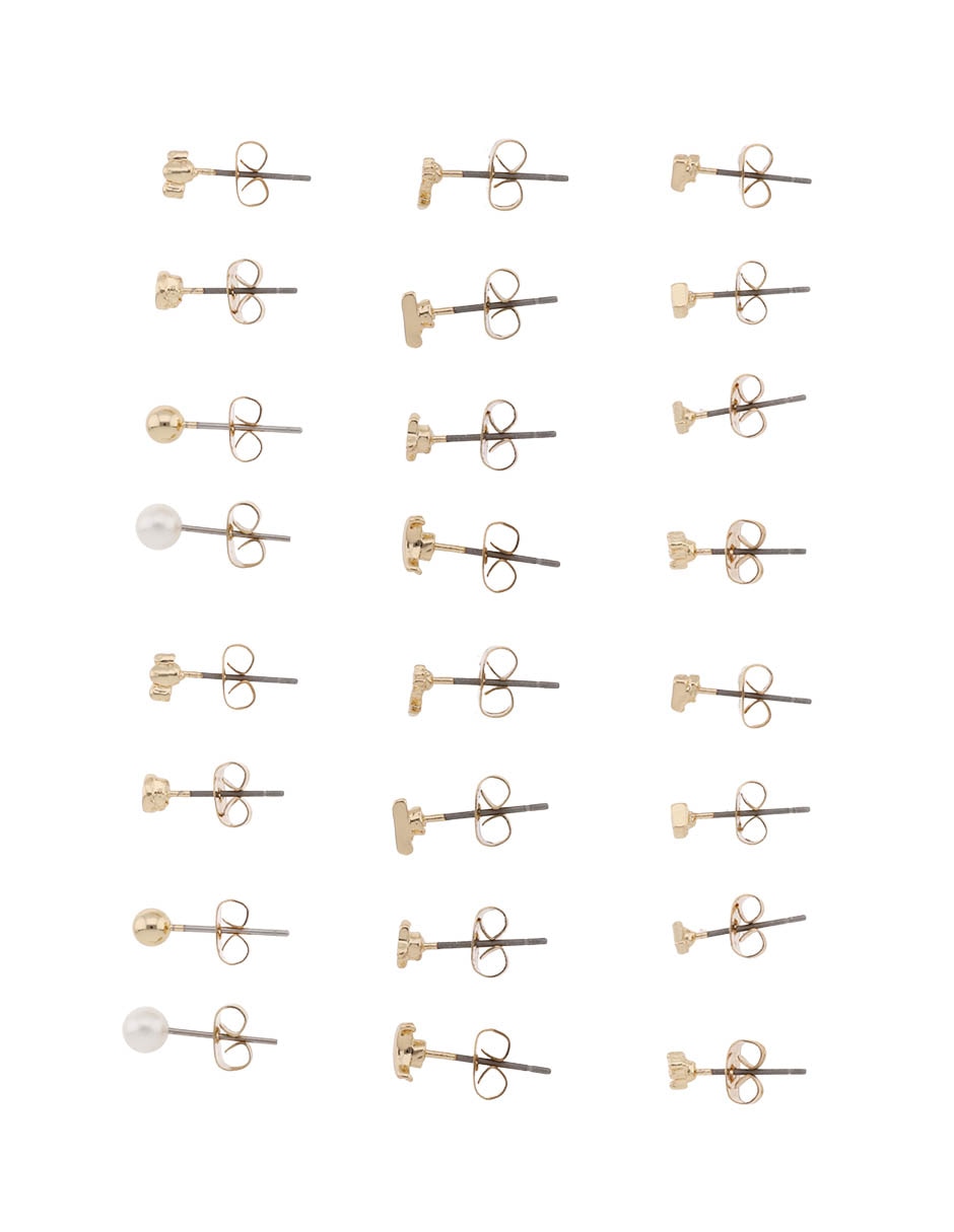 Set de aretes That's It con acabado brillante