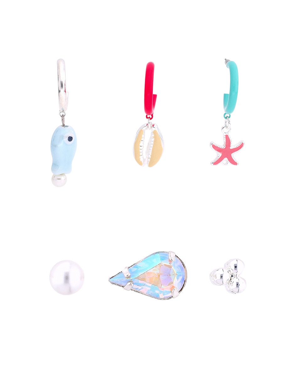 Set de aretes That'S It con acabado brillante