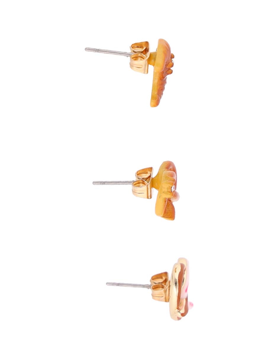 Set de aretes con acabado esmaltado 3