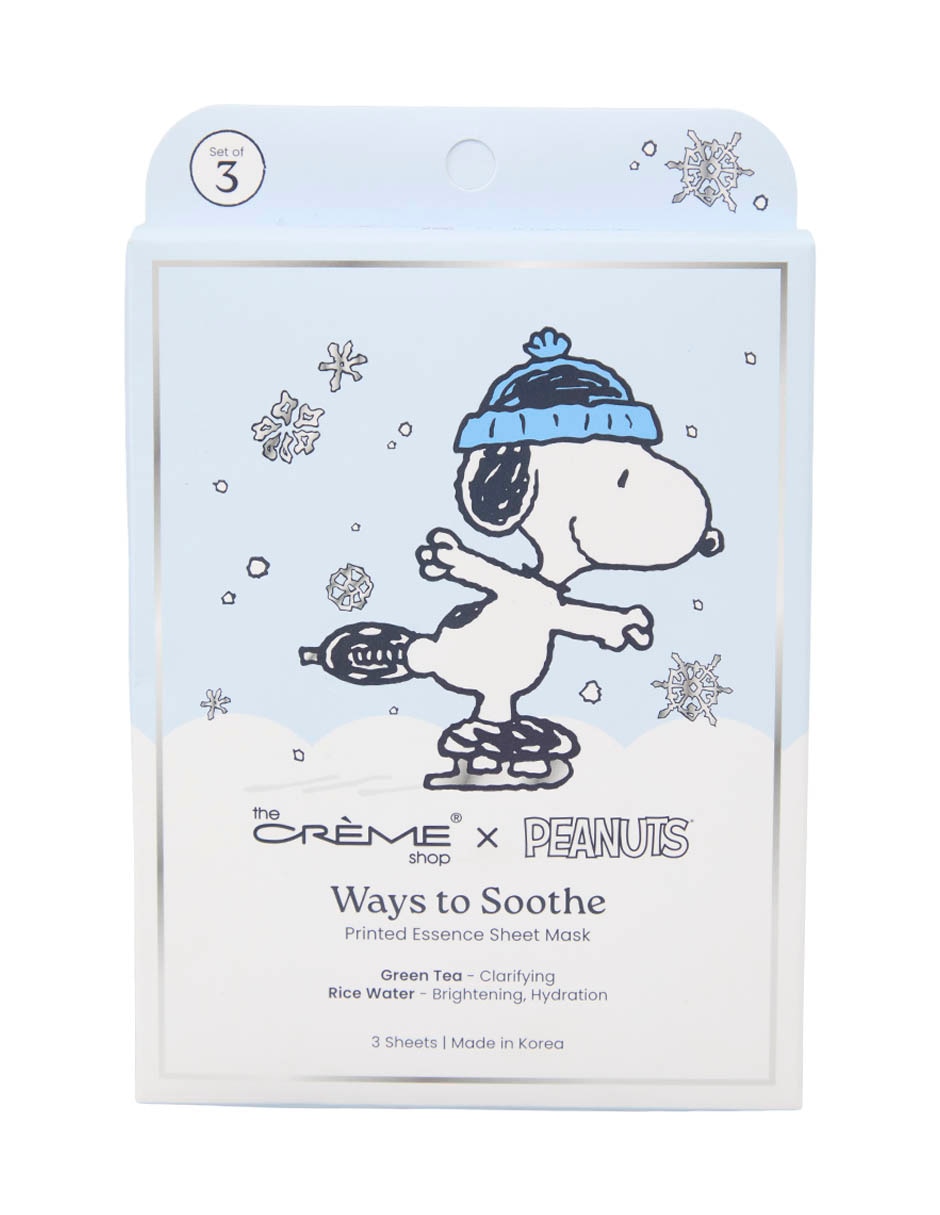 Set mascarilla facial ways to soothe para hidratar snoopy