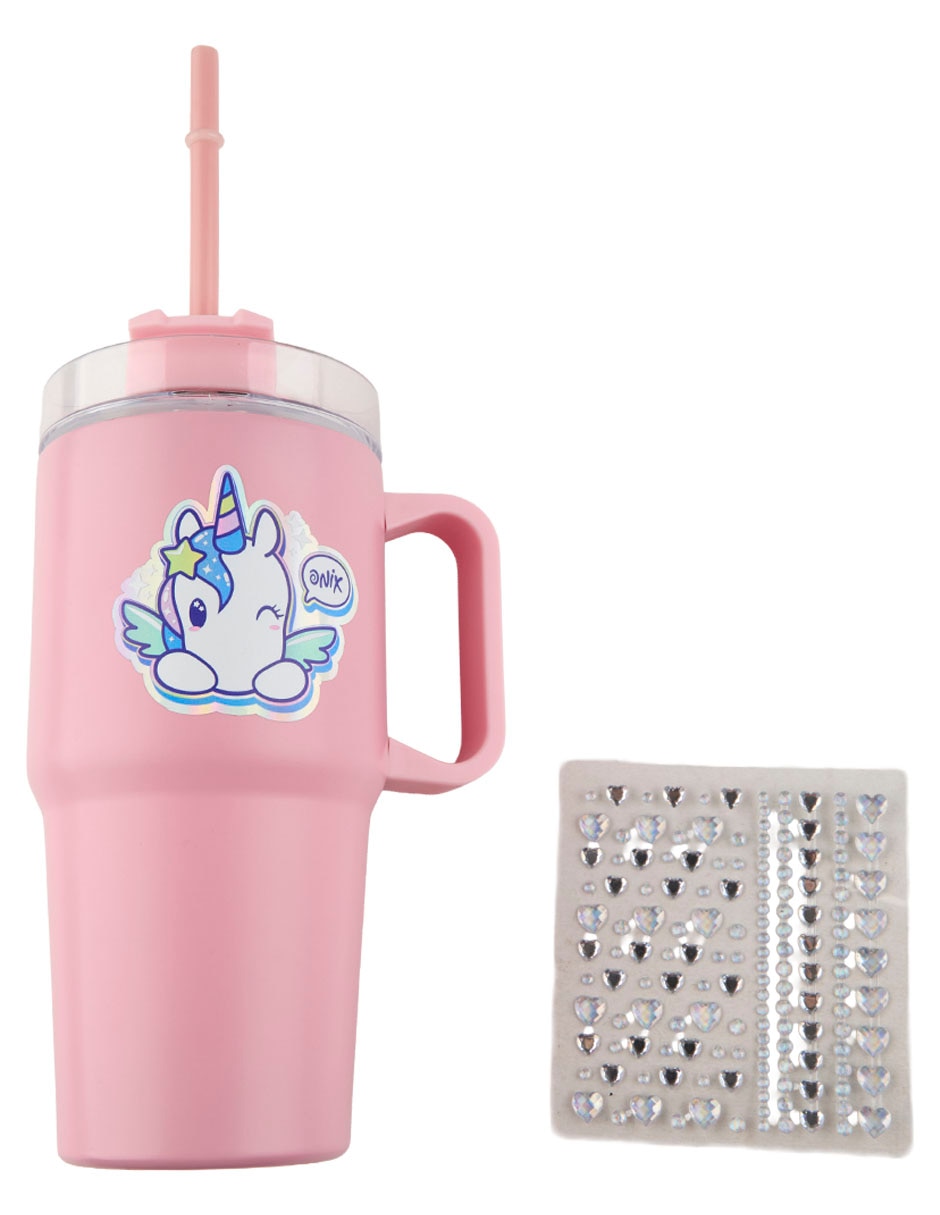 Vaso con tapa y popote 1