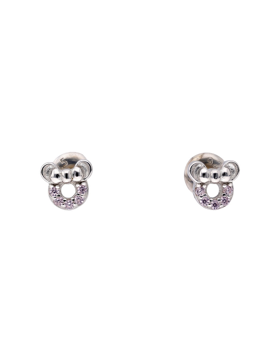 Aretes de plata P 925 con acabado pavé
